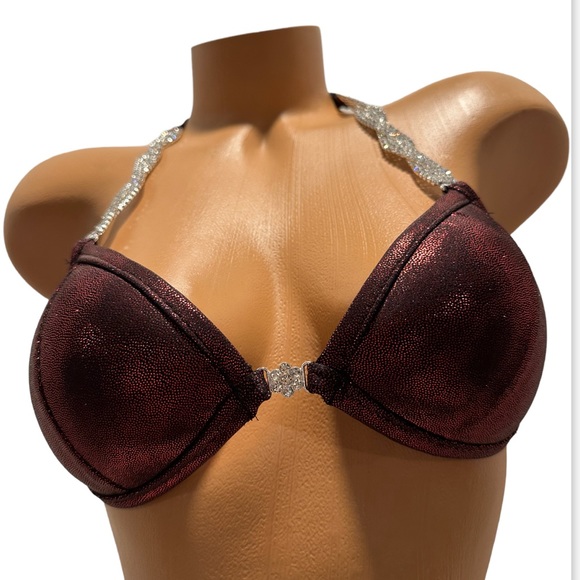 NWT NPC FIGURE SUIT Red/Black Hologram 34D MED BOTTOM   handmade pre-made - Picture 3 of 4